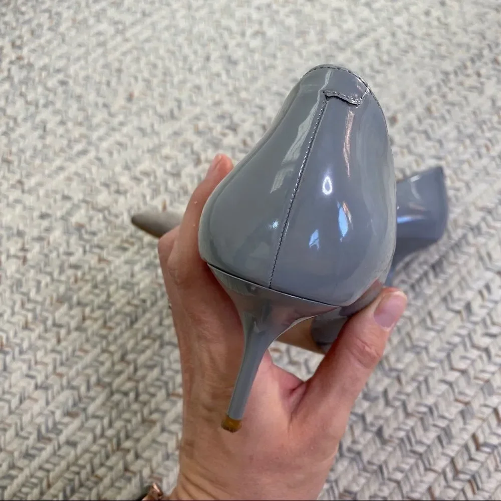 Zara Woman gray mixed media pumps size 37